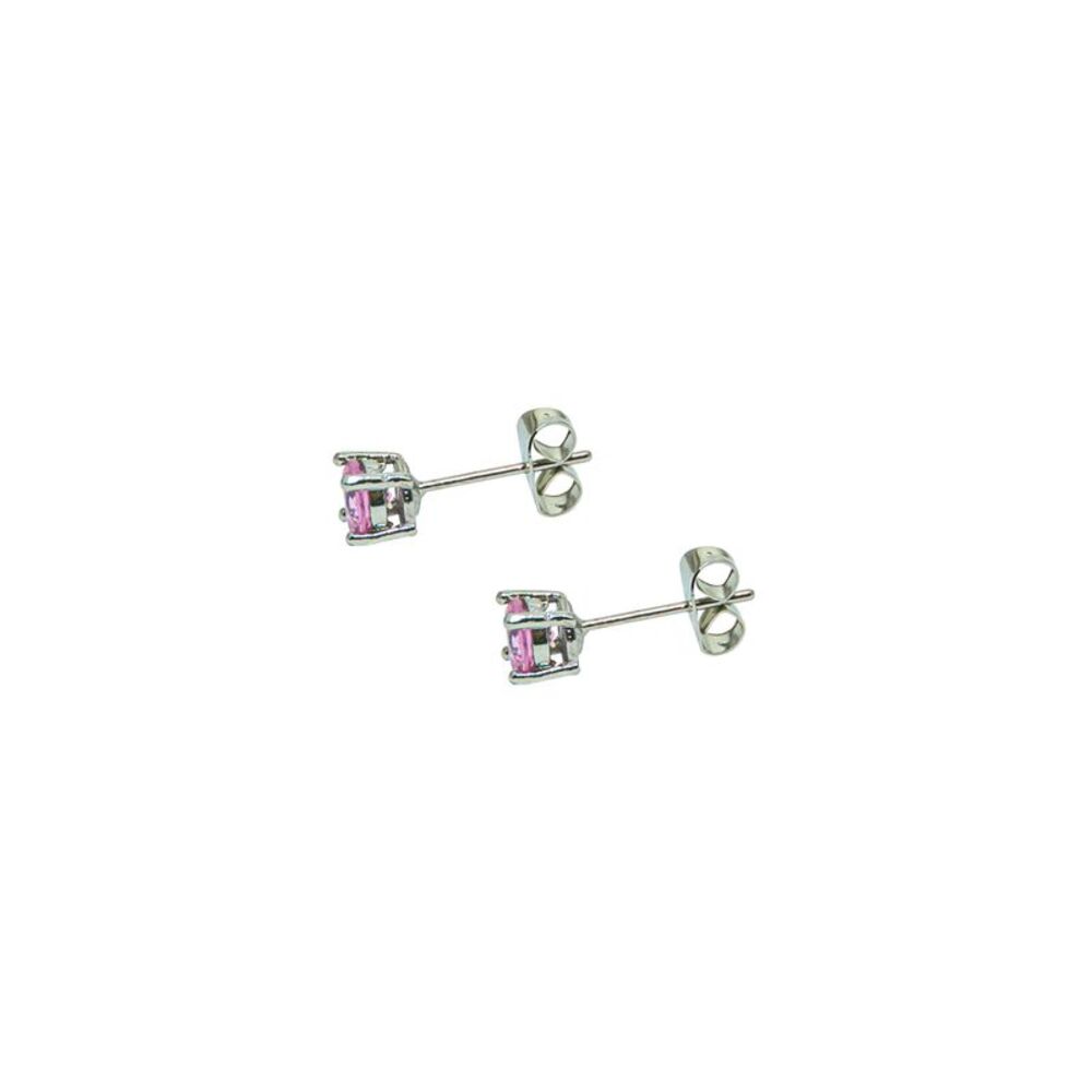 The Skyline Collection October Birthstone Pink Tourmaline Heart Jewelry Set - Picture 4 of 9
